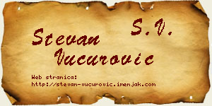 Stevan Vučurović vizit kartica